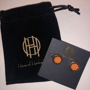 House of Harlow Orange Earrings